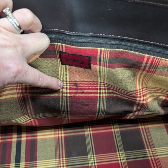 Vintage Hartmann Brown Leather Briefcase Laptop Bag Carry On - Picture 9 of 16